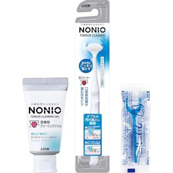 NONIO Tongue Cleaner + Cleaning Gel Mild Mint 45g Y-Shaped Floss Brush Polishing Coating Bad Breath Prevention Tongue-Specific Design Low Irritation