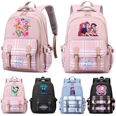 Mochila Anime K-Pop Estampada de Grande Capacidade para Adolescente Estudante Menina Menino Mochila Escolar Bolsa para Livros Mulher Grande Capacidade Impermeável Bolsa de Viagem Presente para Criança