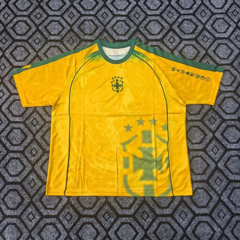 Hombres Mujeres Edición Brasil Camiseta de Fútbol Camiseta de Aficionado Manga Corta Kit de Fútbol Ropa Deportiva