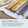 Commercial II Non-Stick Perforated Baguette Pan. Creates a crisp, golden-brown crust, 16 L x 9 W x 1.5 H