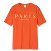Paris Romantic City Letter Graphic Print Tees Men T-Shirt Summer Loose Clothing Loose Cotton Oversize Tshirt Street Soft Tops