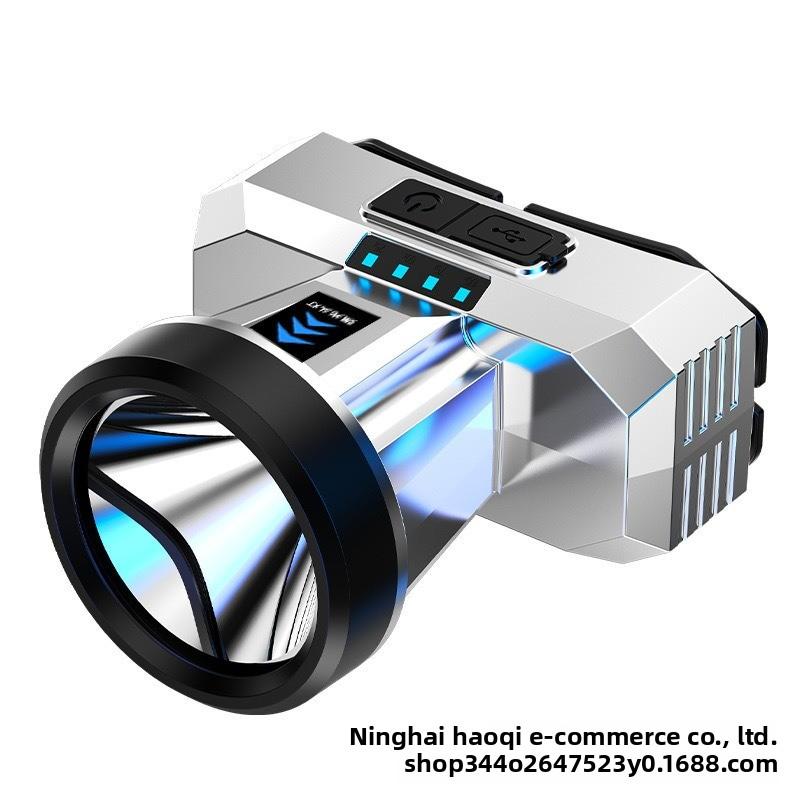LED Strong Light Headlight USB Charging Multifunctional Outdoor Night Running Light Compact and Portable Fishing Headband Light