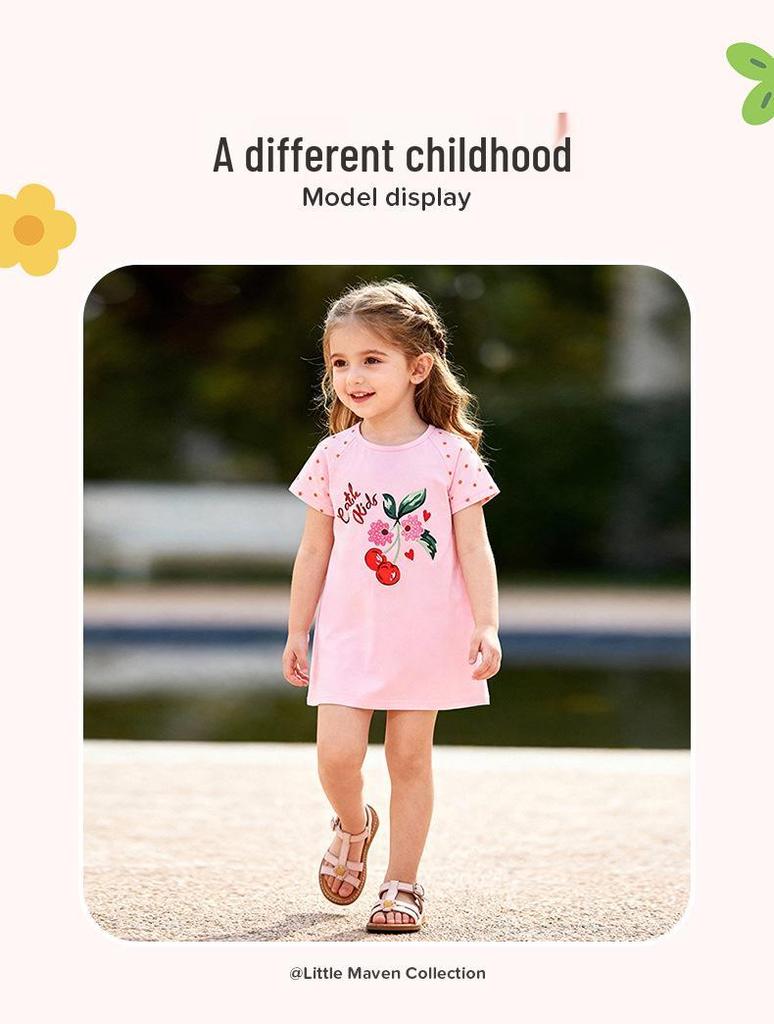 Little Maven Summer Dress: Cute Baby Skirt In European and American Style for Girls