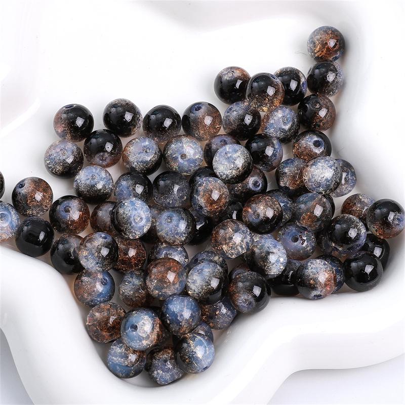 10mm Round Glass Beads: Hand-Woven Bracelet & Necklace DIY Material, Handmade Accessories