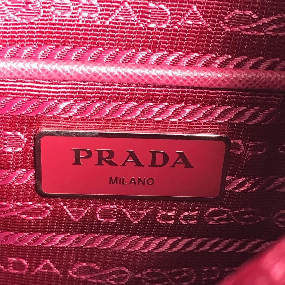 Prada Triangle Logo Triangle Logo Plate Crossbody Bag Shoulder Bag Nylon Pink