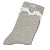 Ladies Spring and Autumn New Lace Wooden Ear Border Bow Embroidery Tube Socks