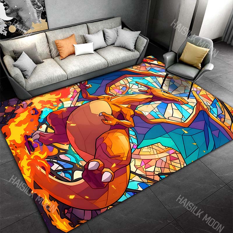 17Styles Monsters C-Charizard Carpet for Living Room Bedroom Kid's Room Game Room Home Decor Area Rug Non-slip Mat Potdemiel
