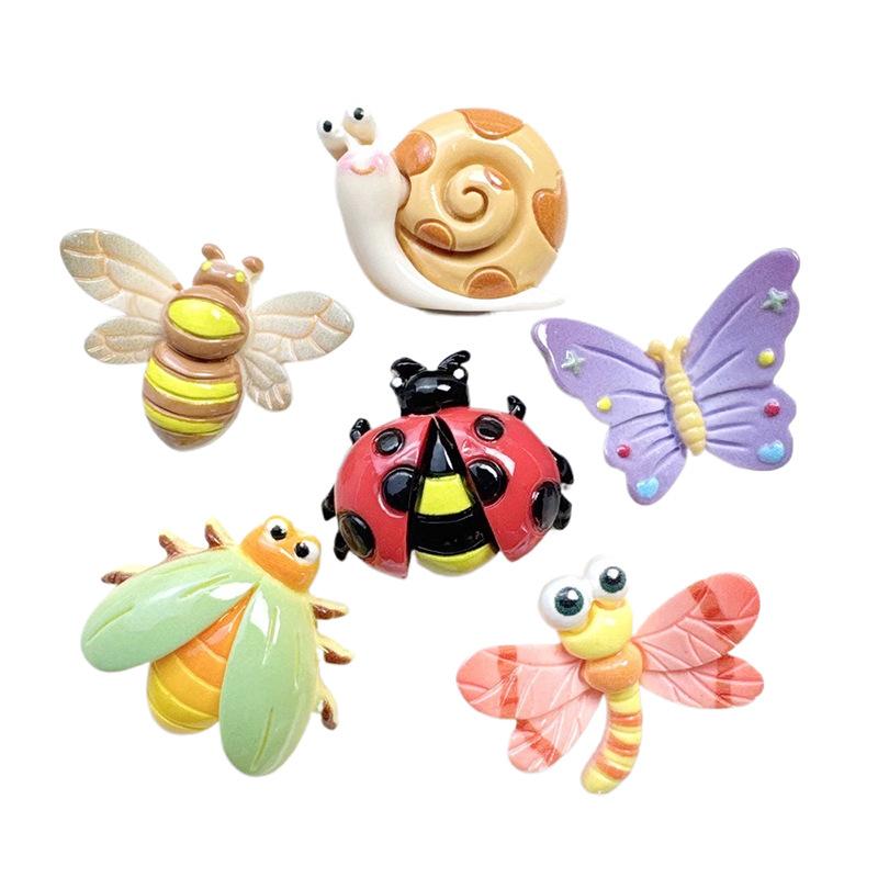 Cartoon Insect Hars Koelkastmagneten 3D Vlinder Bij Slak Libel Koelkast Sticker Magnetisch Decor voor Keuken Whiteboard