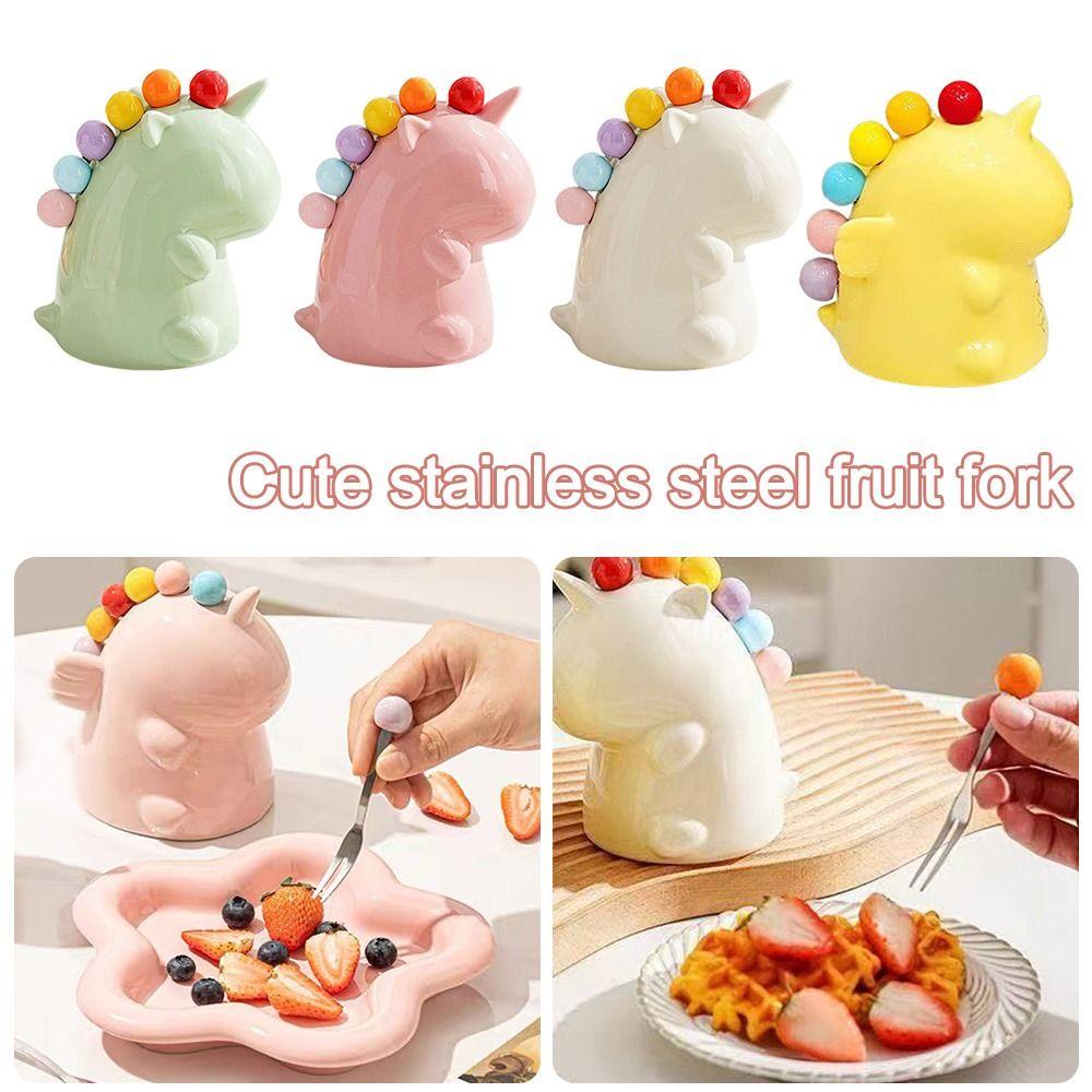 Mini Cake Forks Set Plastic Dessert Fork Kawaii Fruit Forks  Household