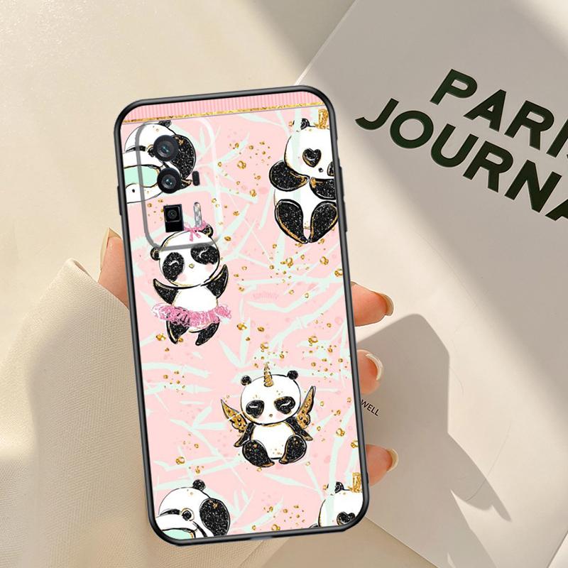 Panda Cute Case For Xiaomi 14 15 Ultra 13T 14T 15T Pro 17 Pro Max POCO X7 Pro X3 X5 X6 F5 F6 F7 F8 Coque