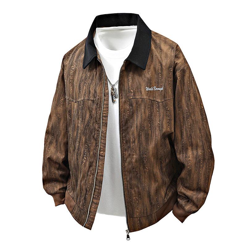 

Tie-dye jacket, fat and loose trendy top in spring and autumn, American retro ruffian handsome casual tooling jacket M