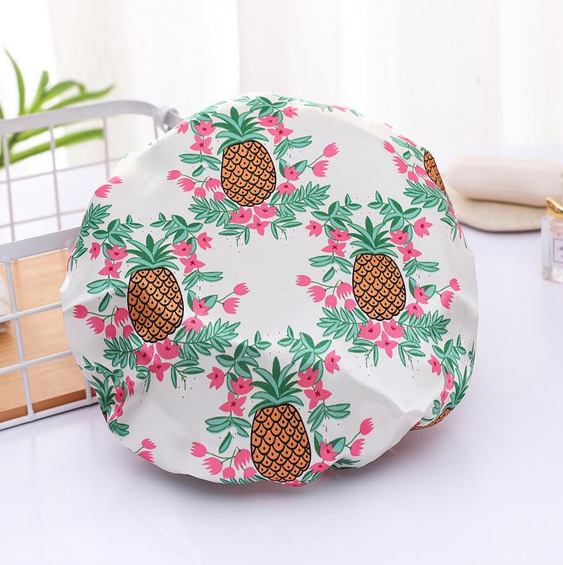 Double-Layer Waterproof Adult Bath & Hair Cap - Makeup, Kitchen, Anti-Oil, Thickened; Customizable Logo
