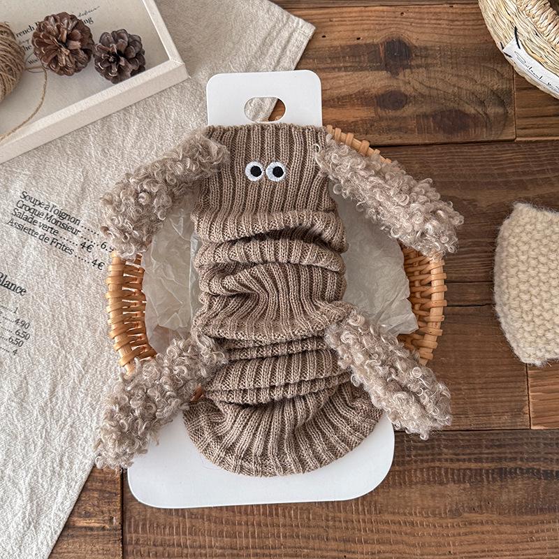 Girls' Korean Style Puppy Ear Leg Warmers - Cute, Warm, Autumn/Winter Calf Socks & Boot Covers