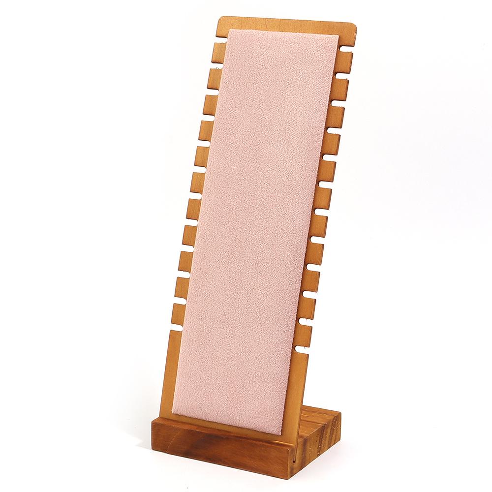 1pc Pine Wood Jewelry Display Stand Wooden Vertical Necklace Show Rack For Jewelry Display Prop Bracelet Necklace Storage Holder
