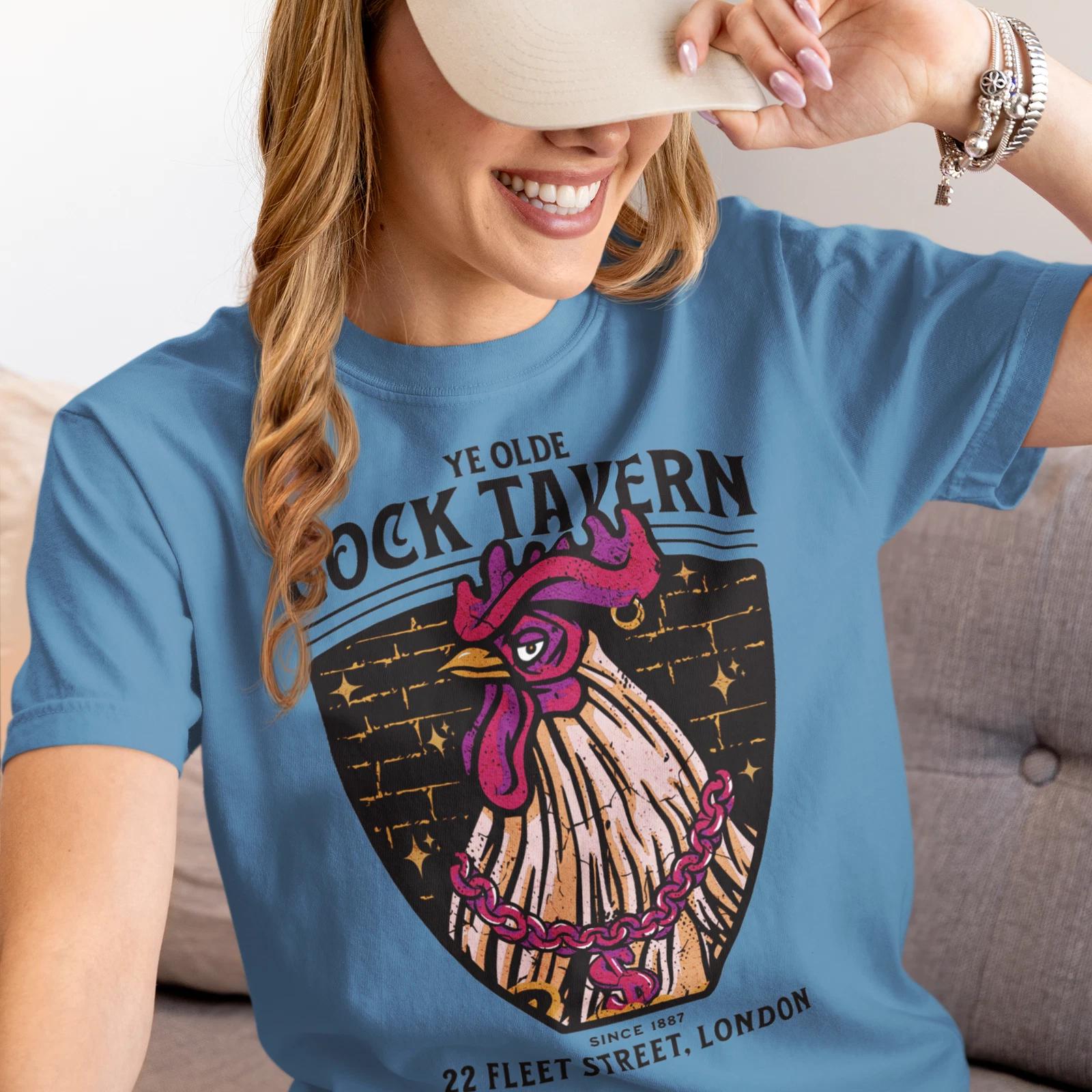 Vintage Style Ye Olde Cock Tavern T Shirt, English Pub Crawl T Shirt M