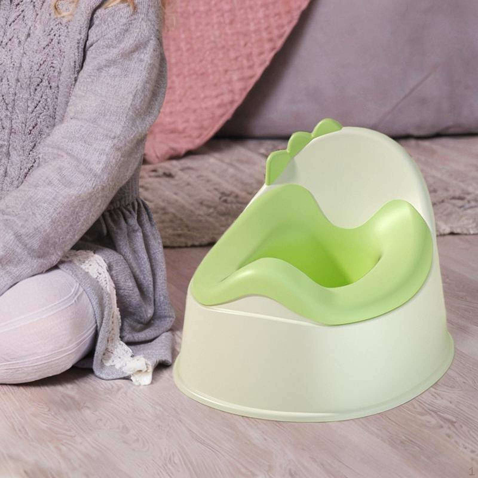 

Детский горшок-стульчик для дома с защитным бортиком зелёный