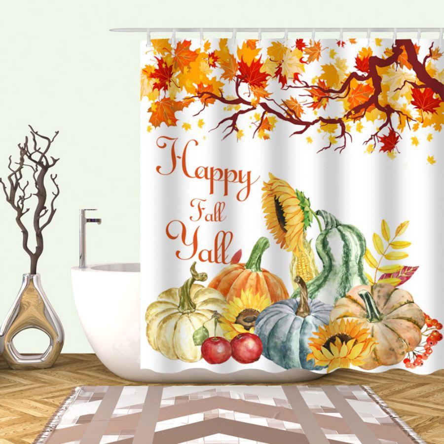 

1 шт. Осенняя тыква занавеска для душа, Счастливая осенняя занавеска для душа на День благодарения, Урожай Хэллоуин Фермерский дом Украшение для ванной 180*180cm