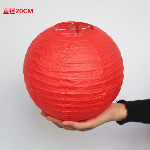 10cm-50cm red Chinese style round paper lanterns for New Year festive atmosphere decoration wedding scene arrangement lanterns