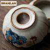 Ru Kiln Gracked Glaze Great Wealth Tea Separator Infusor Elegant Tea Strainer Dispenser Tea Maker Tea Filter Teaset Ornaments
