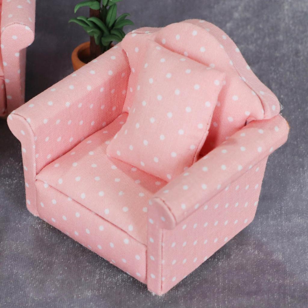 Realistic Sofa Model Figure Mini Armchair Miniature 1/12 Dollhouse Decoration Accessories Scale Furniture Toy Teens Gift