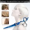 6.0 Inch Blue Vg10 Hairdressing Scissors Barber Scissors Flat Cut Bangs Scissors For Hairstylists