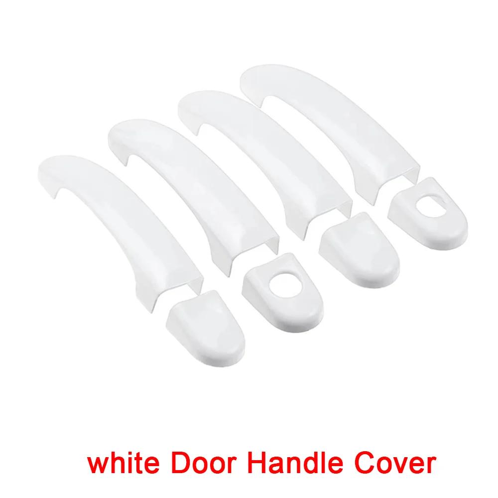 Car Decoration White Door Handle Cover For Volkswagen Caddy T5 T6 Caravelle Multivan 2003-2015 Cars Accessories Exterior Styling