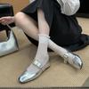 2025 trend Korean version of French temperament Mary Jane shoes low heel non-slip single shoes soft sole Doudou shoes women's shoes fashion