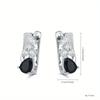 Black Awn Black Stone Earrings