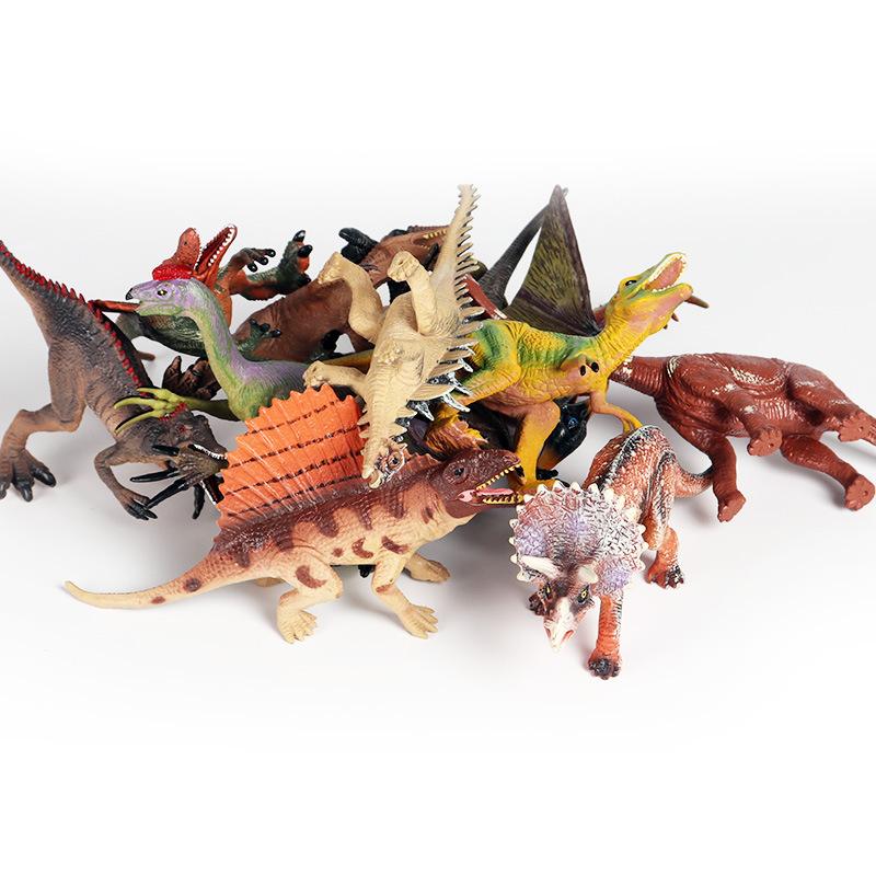 Mini Jurassic Dinosaurs Action Figures Simulate Solid Vintage Tyrannosaurus Rex Triceratops Model Toys For Children Xmas Gifts