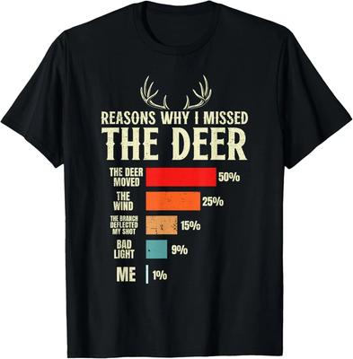 Funny Reasons Why I Missed The Deer Hunting T-Shirt