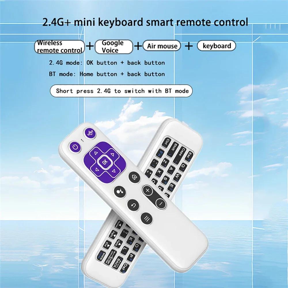 2.4G BT 5.2 Dual Mode Remote Control IR Learning T6 Wireless Voice Air Mouse Rechargeable With USB Receiver For Android TV Box