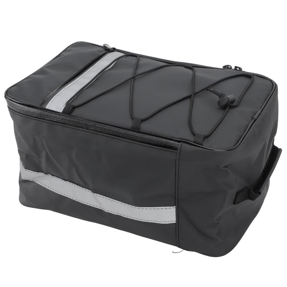 Waterproof Bike Rack Bag with Reflective Strips Bicycle Saddle Bag  Outdoor Cycling 15L чёрный