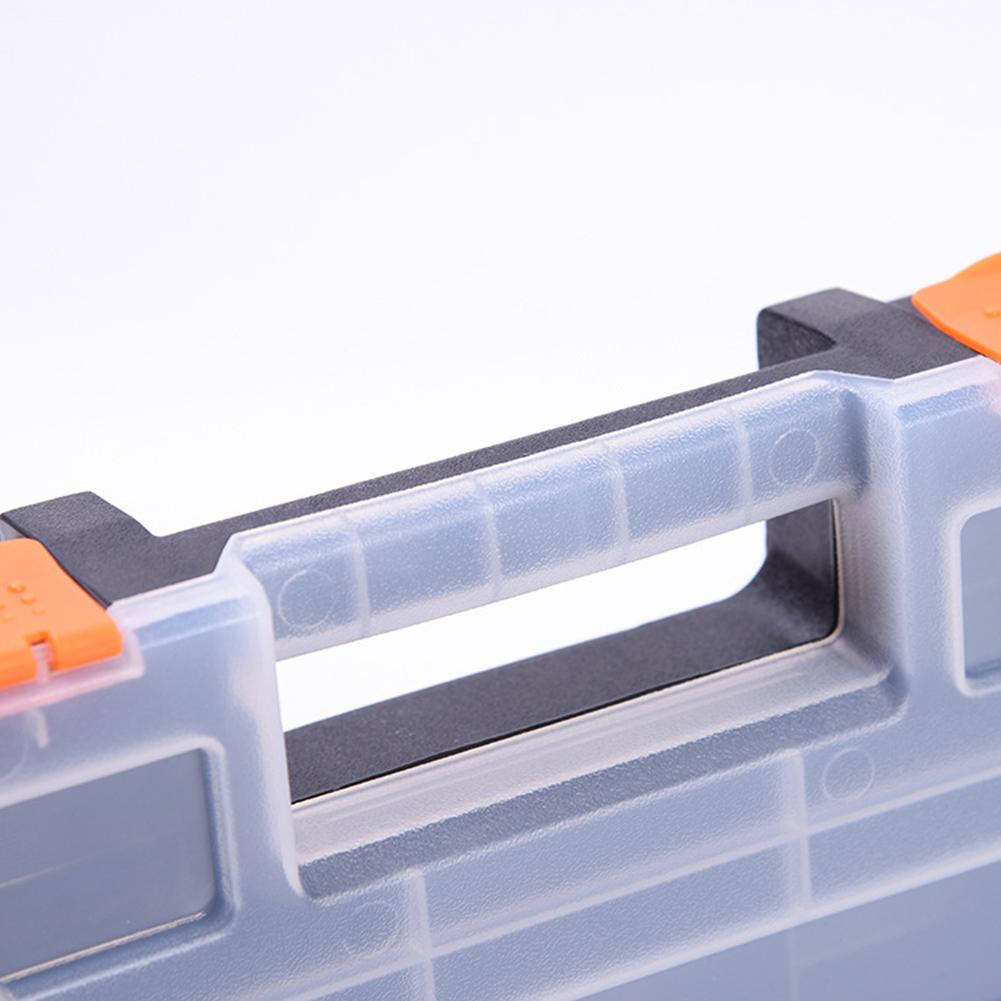 Double Side Tools Box Organizer Hardware Storage Box Tool Storage Box Hardware Tool Arrangement Box for Screws Nuts Nails Bolts