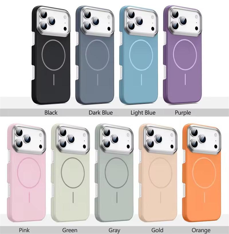 Luxury Razor Lens Matte Magnetic Case For iPhone 17 Air 16 15 14 Plus 13 12 11 Pro Max 16e Shockproof Armor Phone Cover
