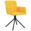 VidaXL Chaises pivotantes de salle à manger 2 pcs Jaune Velours 344797