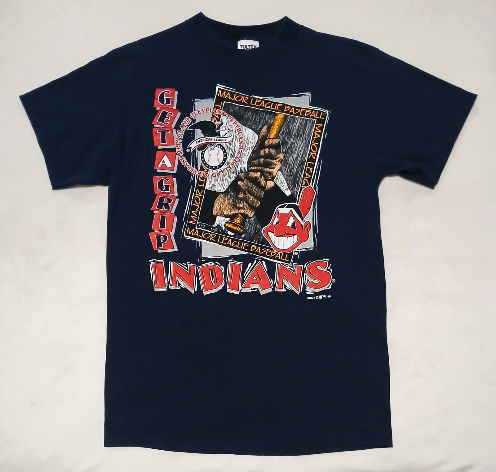 Vintage Cleveland Indians T-Shirt L Logo 7 Get A Grip MLB 1994 Wahoo Very Nice XXXL