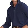 Polo Ralph Lauren Solid Color Small Pony Logo Embroidered Polo Shirt Long Sleeve Men Tops Navy-Blue MNPOKNI16821634-410