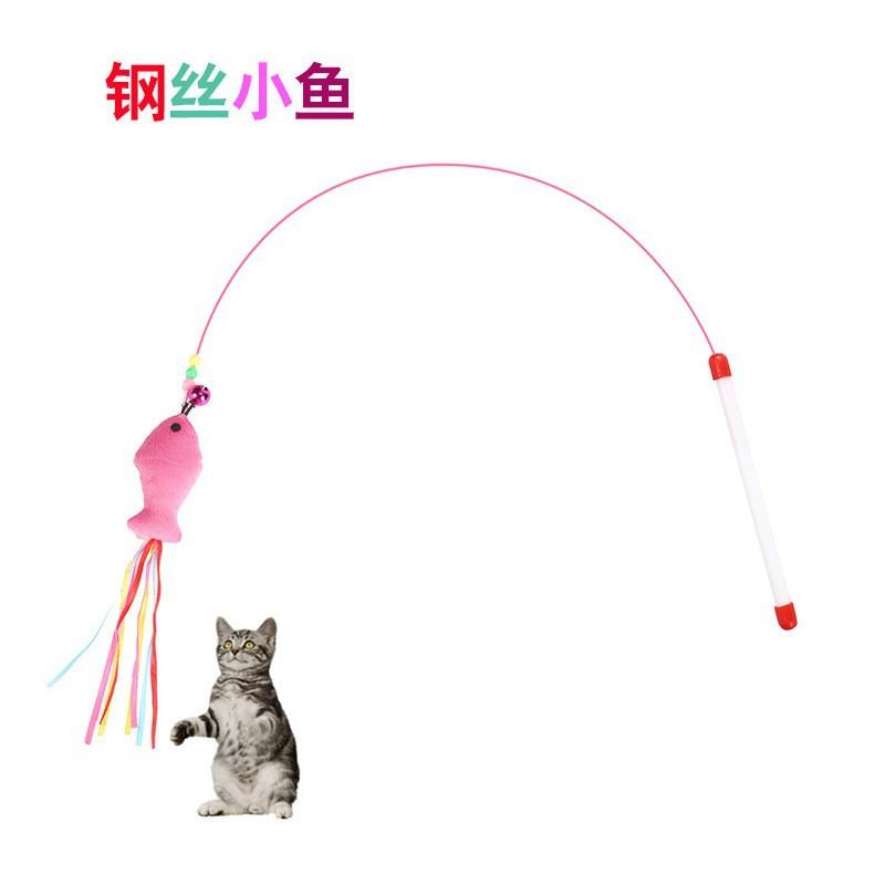 Wire Colored Steel Feather Cat Toy Toy Toy Gift Bell Cat Toy Pet Supplies