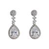 Light Luxury Water Drop Zircon Metal Stud Earrings Women'S High Sense Niche Personality Temperament Simple Versatile Fashion Earrings Earrings