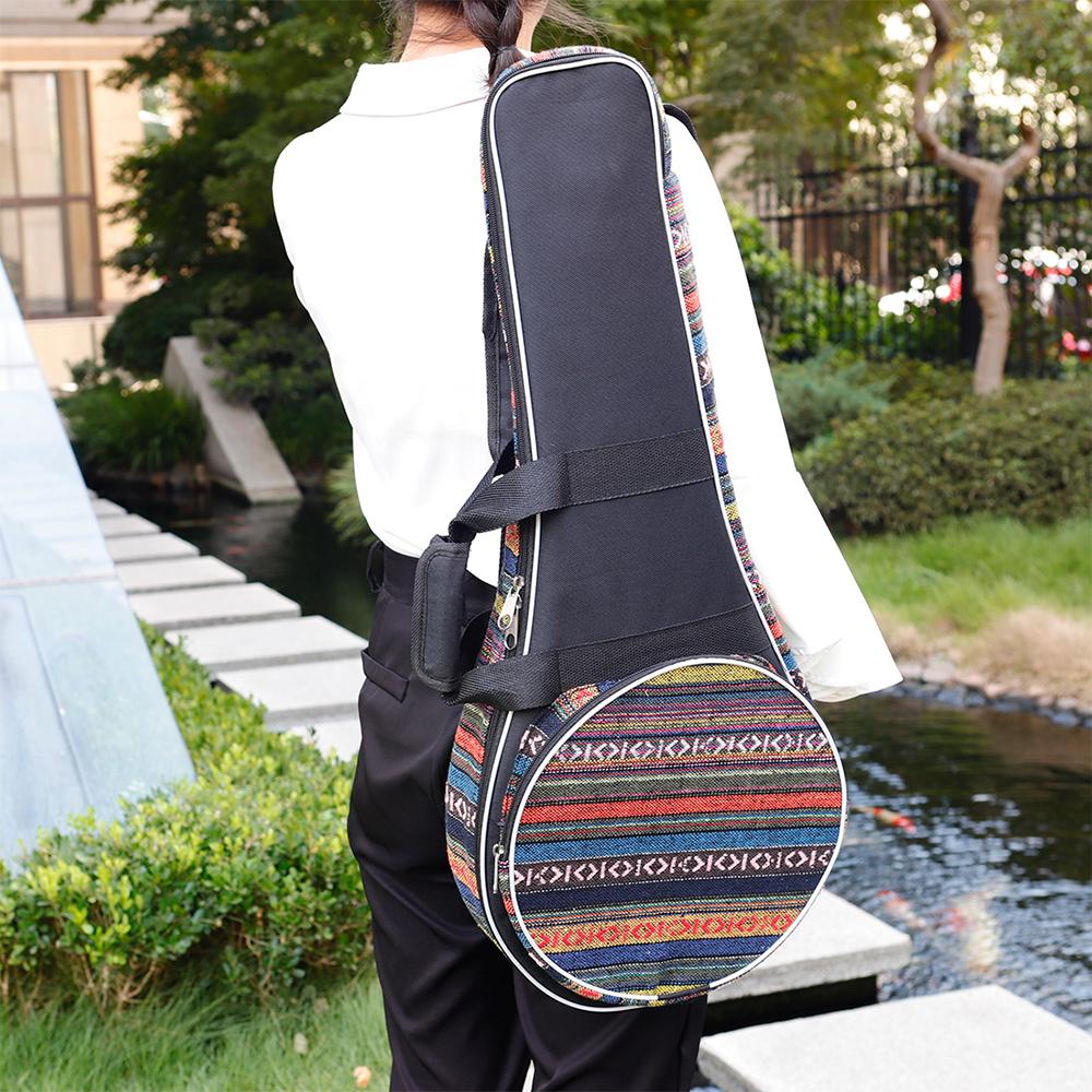 M MBAT MC62 Mandolin Backpack Cotton Padded Oxford Cloth Back Mandolin Bag Portable Double Shoulder Ethnic Style Mandolin Bag