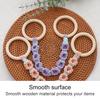 1Pc Woven Beautiful Storage Accessories Nordic Wind Storage Ring Hand Knitting Wall Hangings Cotton Rope Flower Decoration