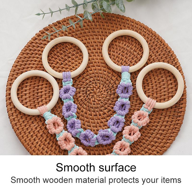 1Pc Woven Beautiful Storage Accessories Nordic Wind Storage Ring Hand Knitting Wall Hangings Cotton Rope Flower Decoration