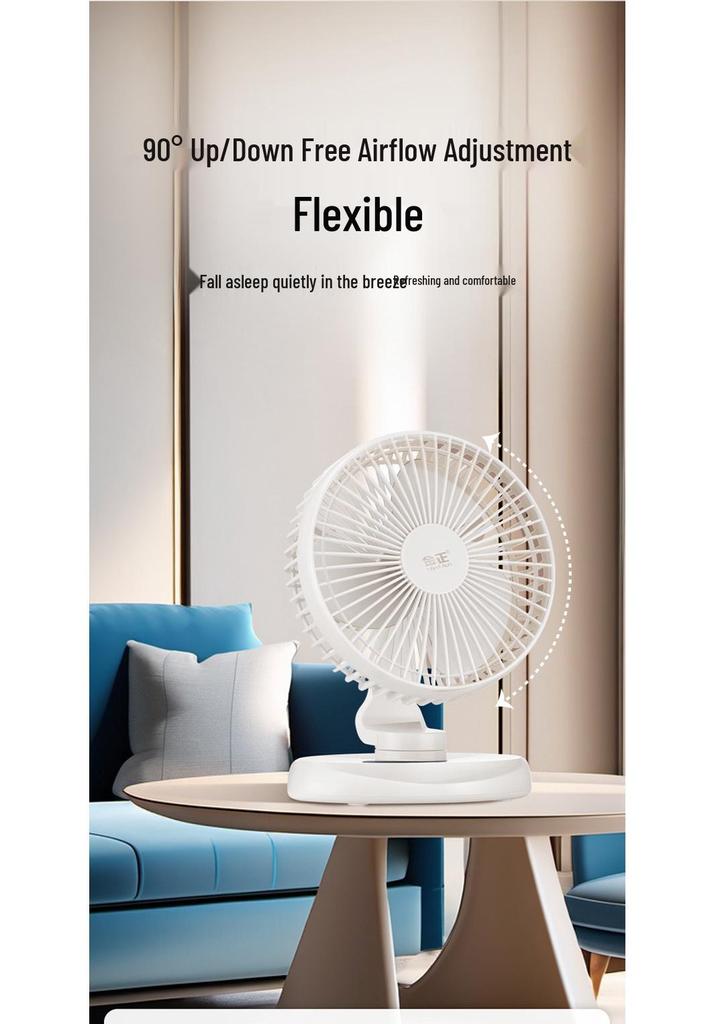 Jin Zheng USB Rechargeable Silent Desktop Fan for Dorms