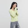 Elva' Island Women's Solid Long-Sleeve Round Neck Knit Cardigan
