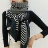 Striped Wraps Bag Decoration French Silk Scarf Korean Style Scarves Female Shawl Printed Scarf