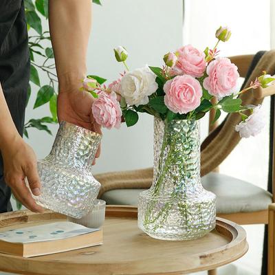 Waben-Bauchglas-Vase Blumenarrangement Dekoration Wohnraum Couchtisch Einrichtungsgegenstand Büro Arbeitszimmer Zubehör