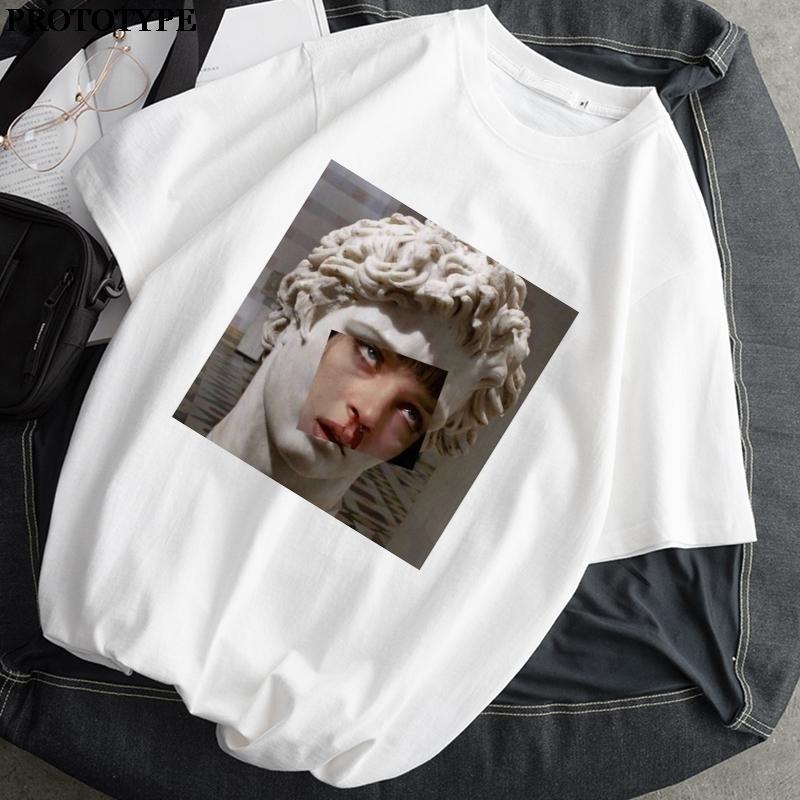 Unisexs Tshirt Monla Lisa Printed Tshirt With Short Sleeve Harajuku Summer Tshirt Female Tops Unisex Clothes