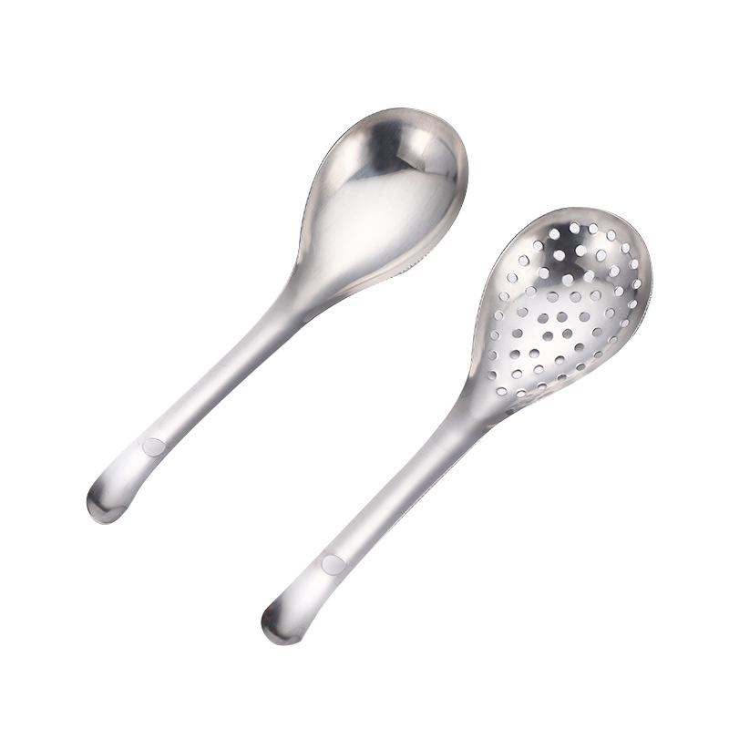 Large 201/304 Stainless Steel Slotted Spoon for Oil Draining and Sichuan Peppercorns