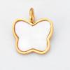 4Pcs Natural Shell Heart Butterfly Bear Clover Charms For DIY Earrings Necklace Stainless Steel Jewelry Hand Making Supplies