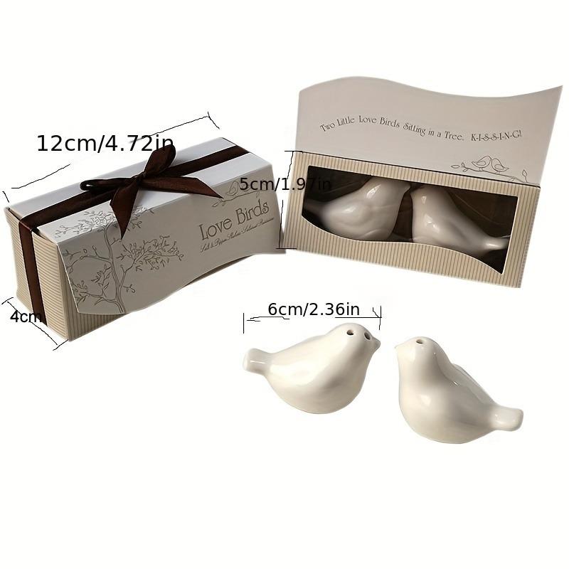 10 Pack with 2 Birds Each Wedding Party Return Gifts for Guests Ceramic Couple Bird Decorative Small Jars Table Decorations Gift